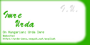 imre urda business card
